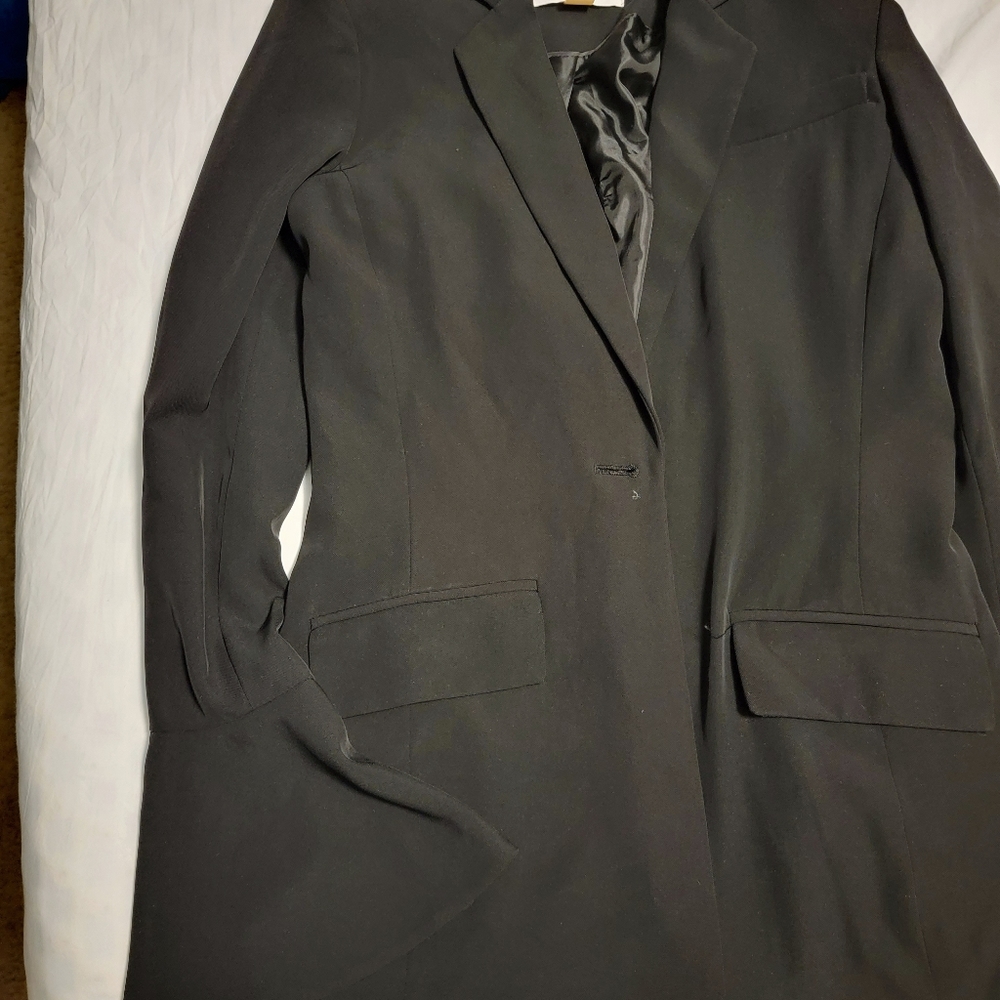 Calvin Klein bell sleeve single button blazer sz 0